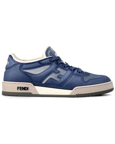 Fendi Match Mesh Low Top Sneakers - Blue