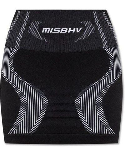 MISBHV Skirt With Logo, - Black