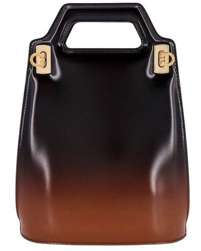 Ferragamo Wanda Mini Top Handle Bag - Black