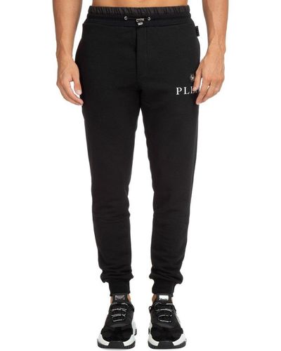 Philipp Plein Logo-printed Drawstring Pants - Black