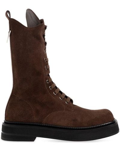 The Attico Robin Lace-up Ankle Boots - Brown