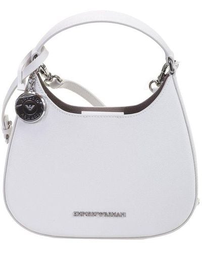 Emporio Armani Logo Lettering Charm Mini Shhoulder Bag - Grey