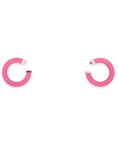 Jacquemus La Creole Line Hoop Earrings - Pink
