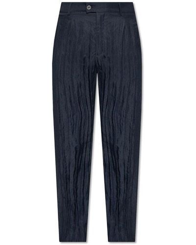Giorgio Armani Textured Pants - Blue