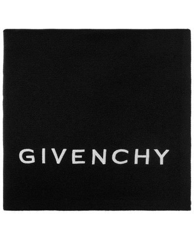 Givenchy Scarf With Logo - Black
