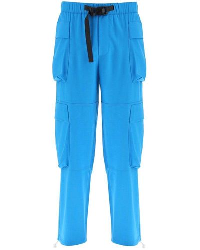 Bonsai Belted Wide-leg Cargo Trousers - Blue