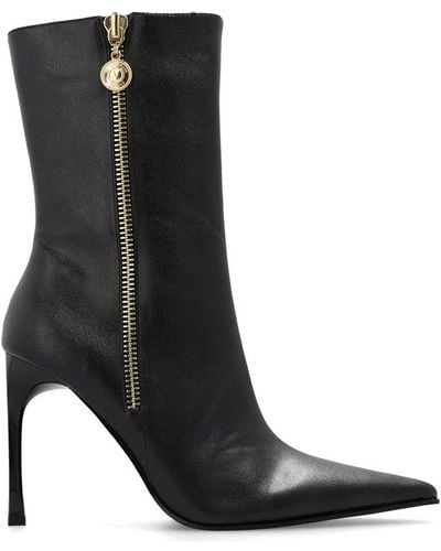 Versace Zipped Ankle Boots - Black