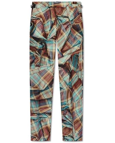 Vivienne Westwood Plaid Checked Straight-leg Trousers - Green