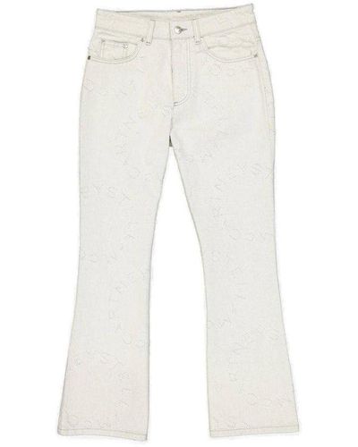 Stella McCartney High-waist Flared Cropped Trousers - White