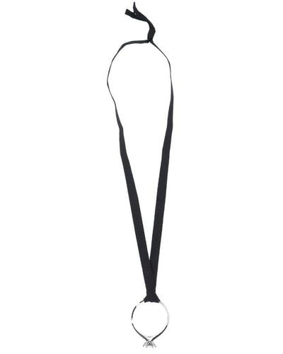 MM6 by Maison Martin Margiela Ring-shaped Pendant Necklace - Black