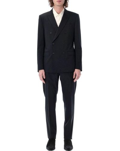 Dolce & Gabbana Double-breasted Wool Martini-fit Suit - Black
