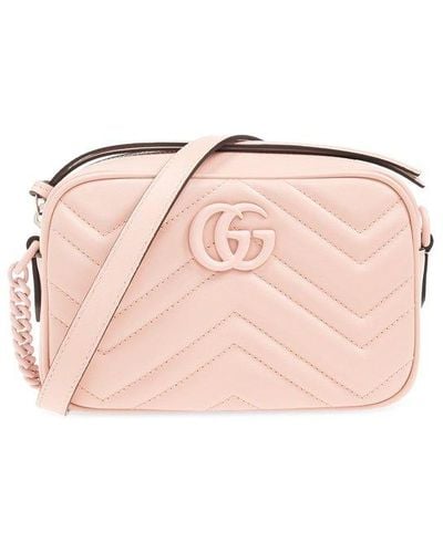Gucci 'GG Marmont Mini' Shoulder Bag - Pink