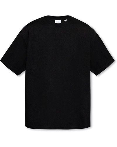 Burberry 'willesden' Jacquard T-shirt, - Black