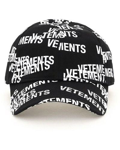 Vetements Logo Print Baseball Hat - Black
