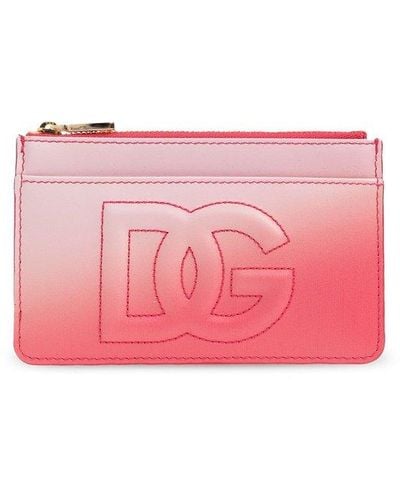 Dolce & Gabbana Leather Wallet, - Pink