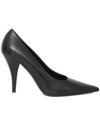 The Row Pointed-toe Slip-on Pumps - Black