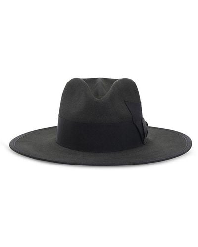 Nick Fouquet Matchstick Detailed Fedora Hat - Black