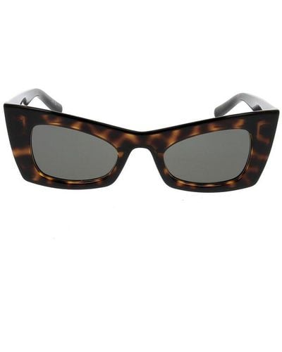 Saint Laurent Rectangle-frame Sunglasses - Black