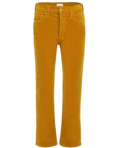 Mother The Tomcat Ankle Straight Leg Jeans - Yellow