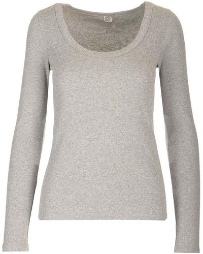 Totême Basic Long-sleeved Top - Grey
