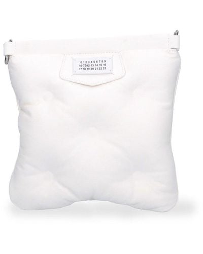Maison Margiela Glam Slam Logo Patch Messenger Bag - White