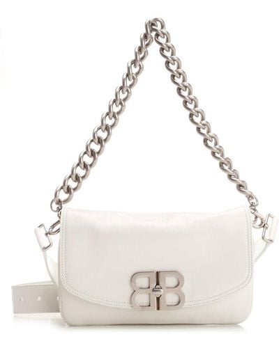 Balenciaga Bb Soft Small Shoulder Bag - White