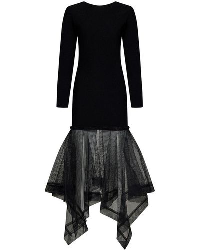 Alexander McQueen Midi Dress - Black