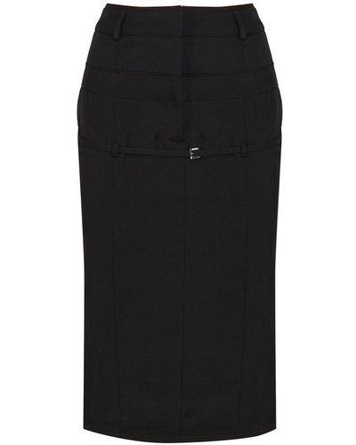 Jacquemus La Jupe Caraco Pencil Skirt - Black