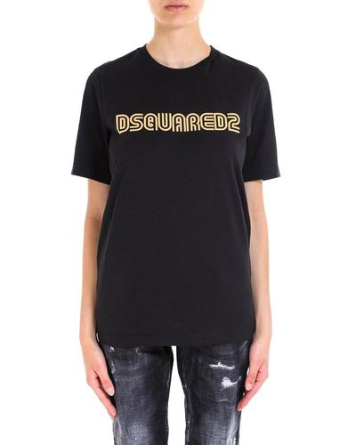 DSquared² Metallised Logo T-shirt - Black