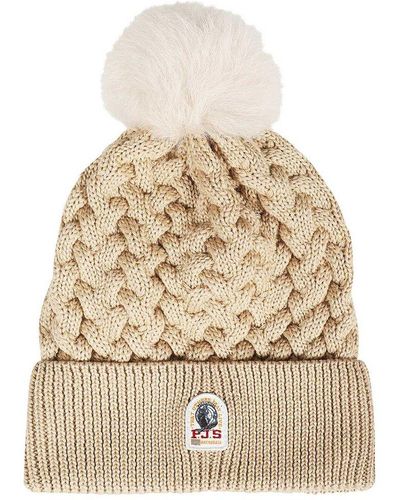 Parajumpers Knitted Beanie With Pom-pom - Natural