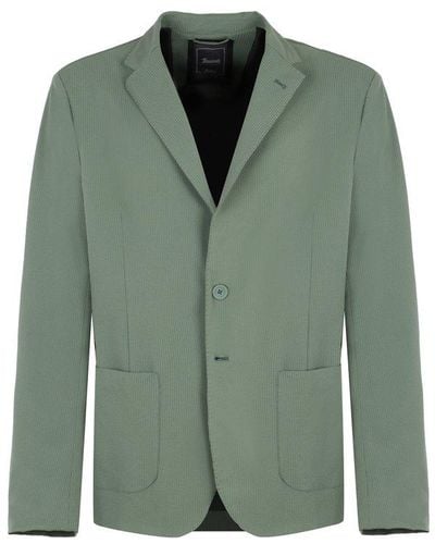 Herno Single-breasted Tailored Blazer - Green