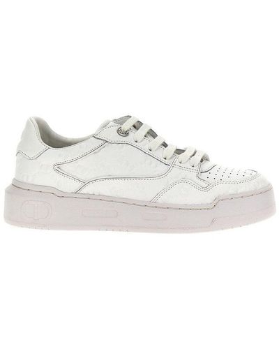 Twin Set Allover Logo Low-top Sneakers - White