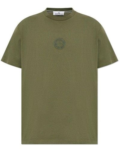 Stone Island Compass Patch Crewneck T-shirt - Green