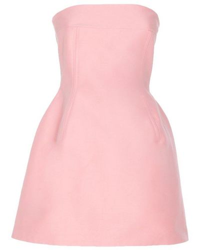 Marni Strapless Flared Mini Dress - Pink
