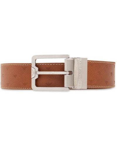 Emporio Armani Reversible Belt, - Brown