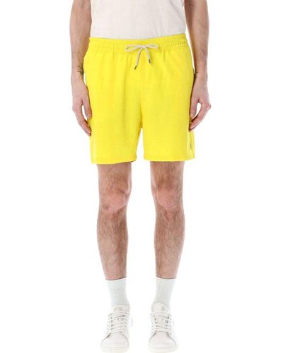 Polo Ralph Lauren Logo Embroidered Swim Shorts - Yellow