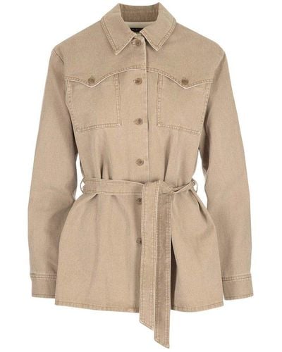 A.P.C. Belted Cotton Jacket - Natural