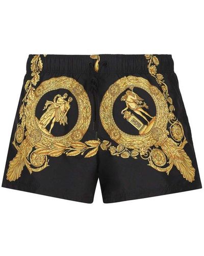 Versace Baroque-printed Drawstring Swim Shorts - Multicolor