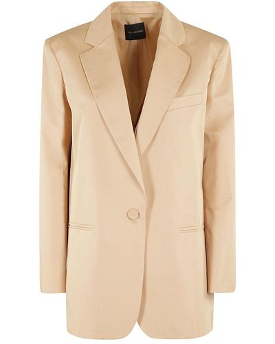ANDAMANE Single Breasted Tailored Blazer - Natural