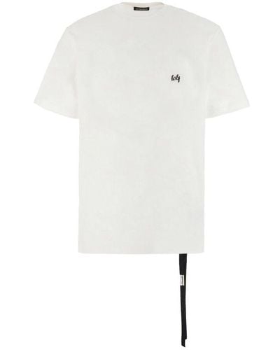 Ann Demeulemeester Embroidered Crewneck T-shirt - White