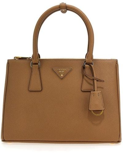 Prada Galleria Mini Saffiano Gold Tone Leather Bag - New Season mini at  1stDibs