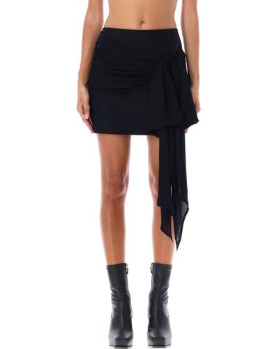 Philosophy Di Lorenzo Serafini Mini Skirt With Ribbon Detail - Black