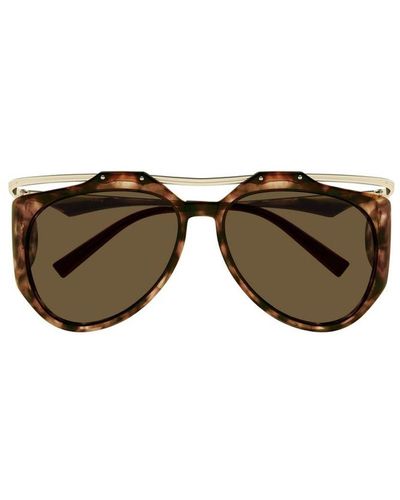 Saint Laurent Aviator-frame Sunglasses - Brown