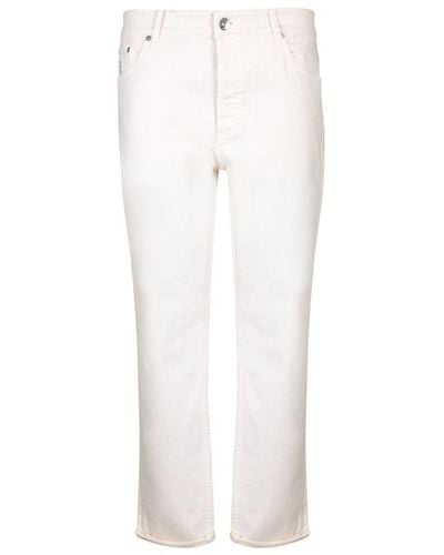 Brunello Cucinelli Straight Leg Trousers - White