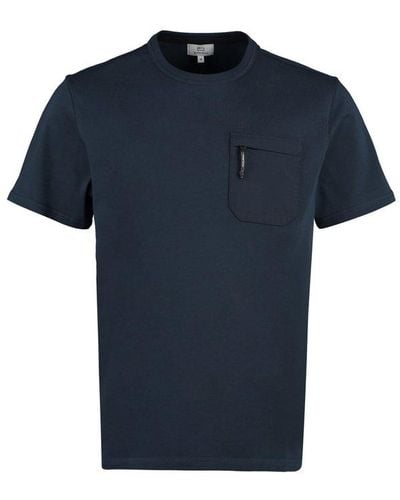 Woolrich Chest Pocket Cotton T-Shirt - Blue