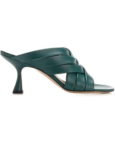 Wandler Louie Crossover Strap Sandals - Green