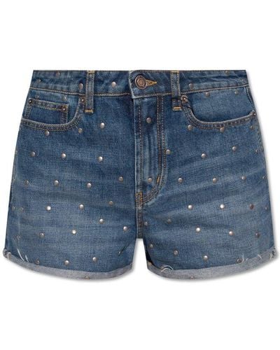 Saint Laurent Applique Shorts - Blue