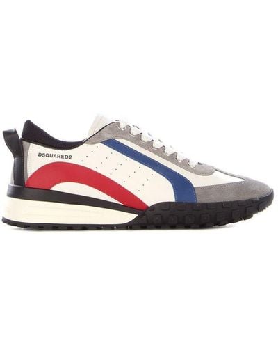 DSquared² Legend Panelled Lace-up Sneakers - White
