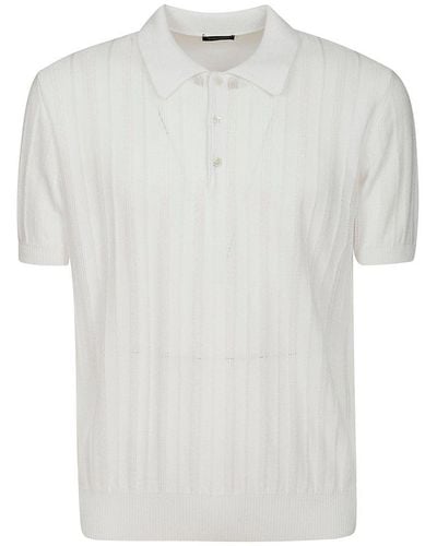 Roberto Collina Knit Polo Shirt - White