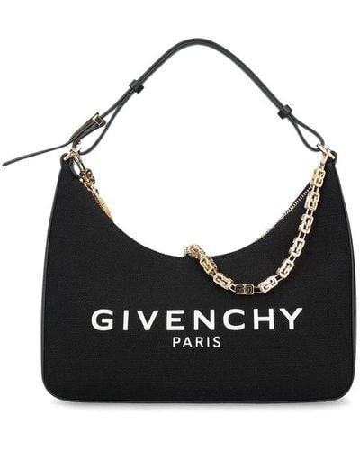Givenchy Small Moon Cut-out Shoulder Bag - Black